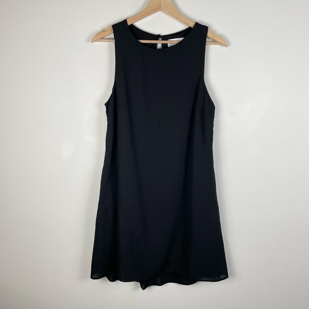 Nordstrom Rack Black A-Line Mini Dress Size S LBD Classic Minimalist Party